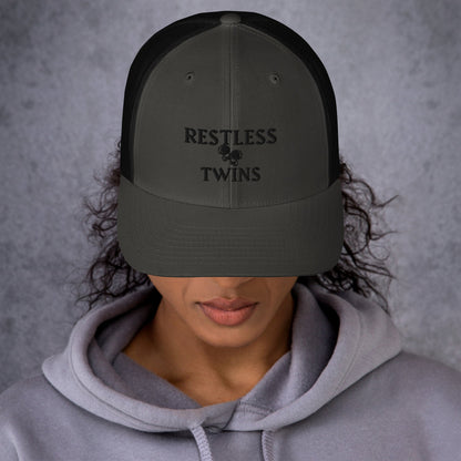 Restless Twins Unisex Trucker Cap (Black Logo) - Restless Twins Apparel Co.