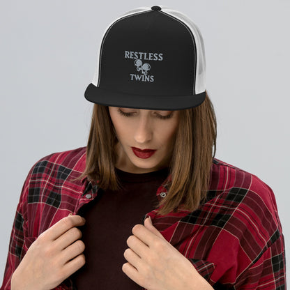 Restless Twins Unisex Trucker Cap (Flat Bill) - Restless Twins Apparel Co.