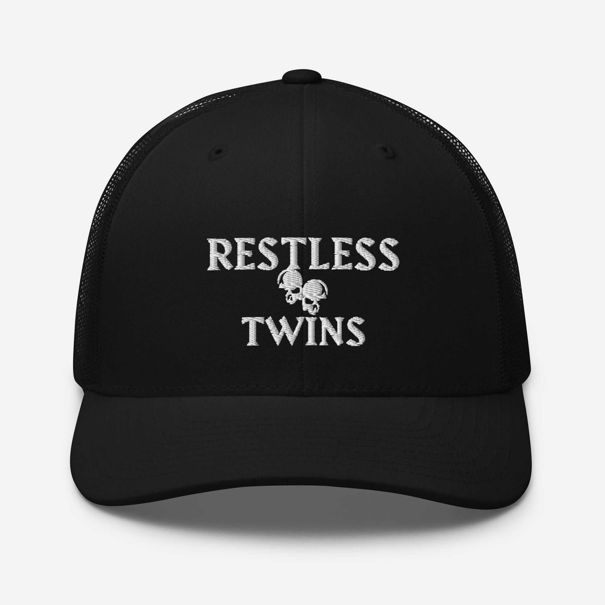 Restless Twins Unisex Trucker Cap (White Logo) (Temp) - Restless Twins Apparel Co.