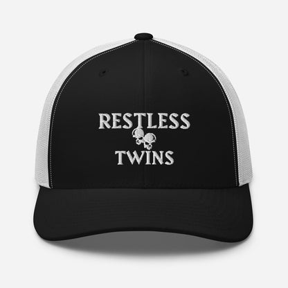 Restless Twins Unisex Trucker Cap (White Logo) (Temp) - Restless Twins Apparel Co.